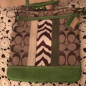 Adorable coach zebra print crossbody